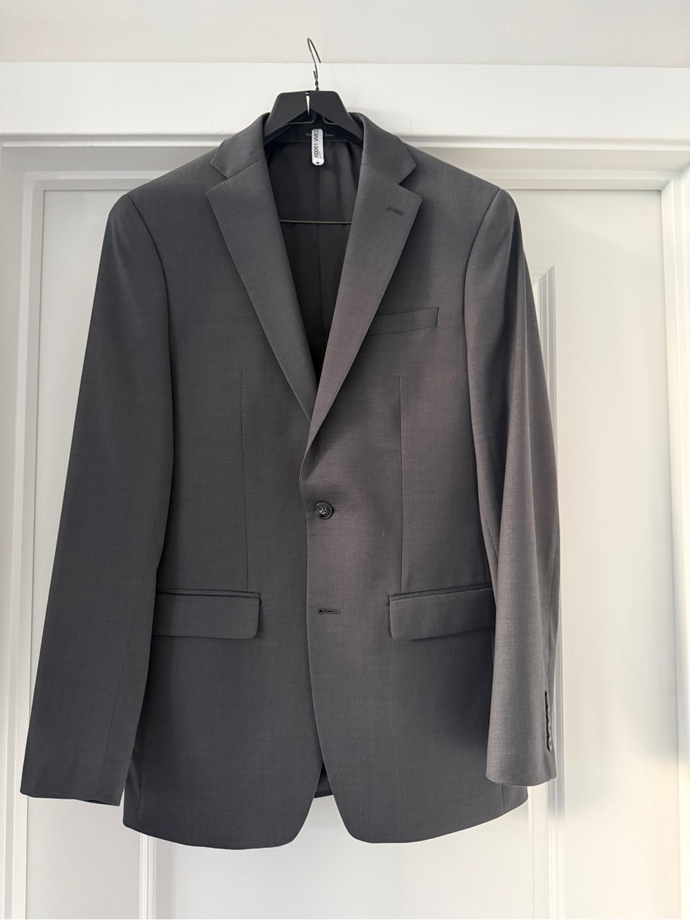 Calvin Klein Men's Charcoal Gray Single-Breasted Blazer